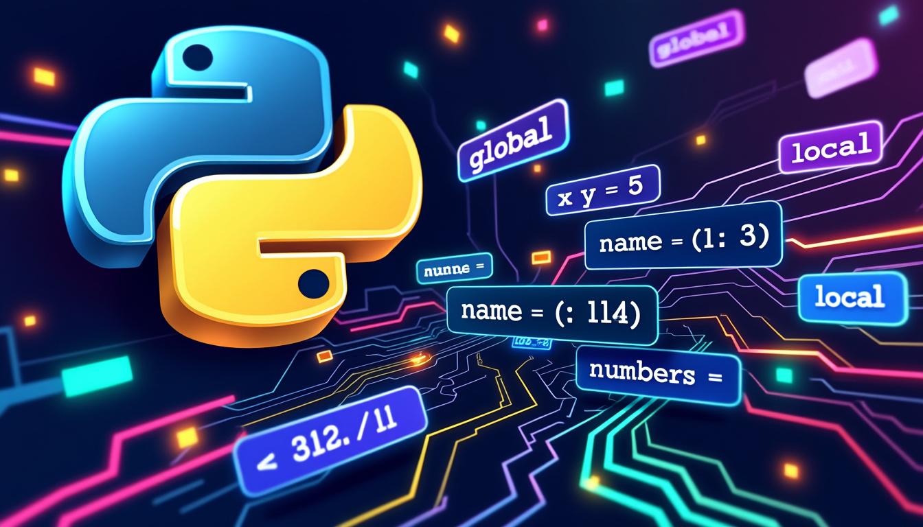 découvrez tout sur les variables en python : leurs types, la notion de portée (locale et globale) et comment utiliser les variables globales efficacement dans vos programmes.