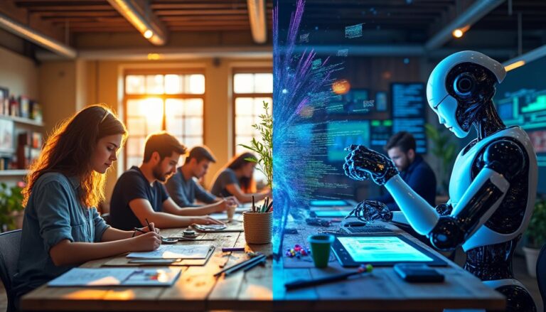 découvrez les différences clés entre le contenu créé par des humains et celui généré par l'intelligence artificielle, ainsi que leurs avantages et limites respectifs.