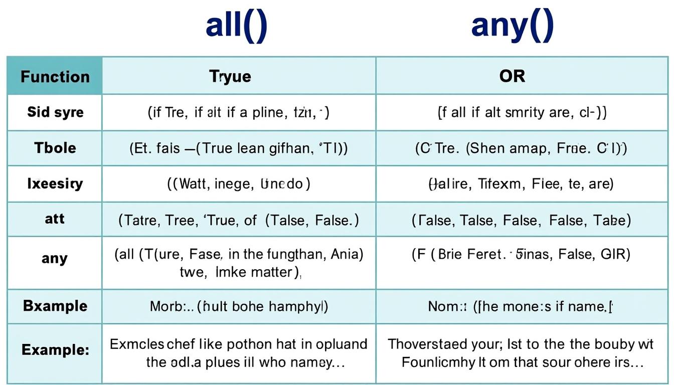 découvrez comment et quand utiliser les fonctions all() et any() en python pour optimiser vos conditions et rendre votre code plus efficace.